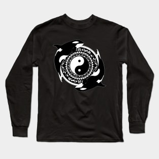 Yin and Yang Killer Whales Long Sleeve T-Shirt